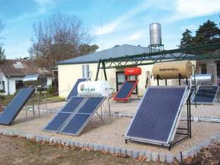 La Plataforma de Energía Solar Térmica se instaló en el Parque Tecnológico Miguelete, sede central del INTI.