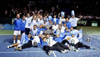 Argentina, campe&oacute;n de la Copa Davis. (Foto: DyN)