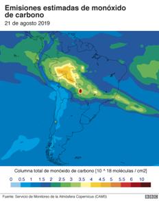 Mapa de emisones de monóxido