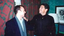 Esteban junto a Diego Armando Maradona. Para Cichello Hübner fue 'su inspiración'. Por iniciativa suya, Diego estuvo en Oxford