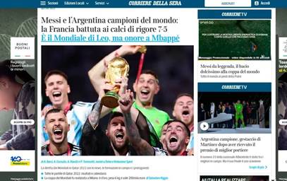 El mítico diario 'Corriere della Sera', italiano.