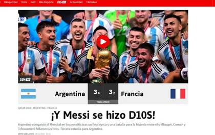 'Messi se hizo Dios', dice As de España.